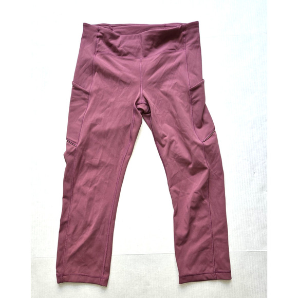 Lululemon Women's Ready To Race Crop *21" Moss Rose Size 8 Stretch - Picture 1 of 12